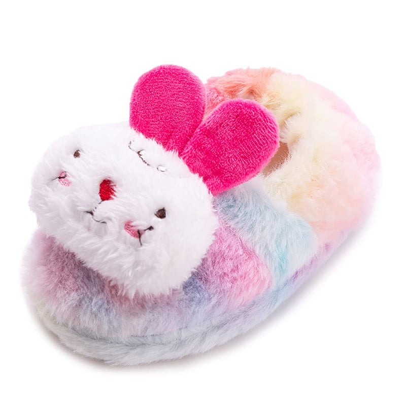 Enteer Baby Girls' Rabbit Slipper 7-8 M US Toddler Pink - Image 1